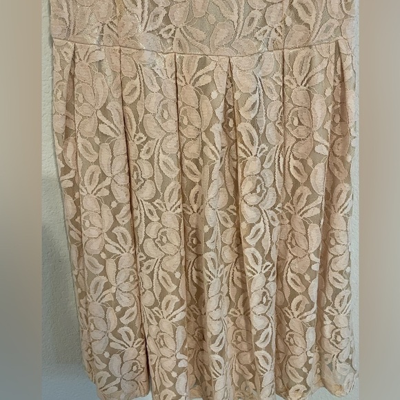 Anthropologie Comme Toi Women’s Dress Small Pink Ditsy Floral Lace Girlhoodcore - Picture 6 of 14